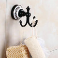 Accessori da Bagno in Bronzo Nero Opaco Spazzolato, Mensola per Asciugamani, Barra per Asciugamani
