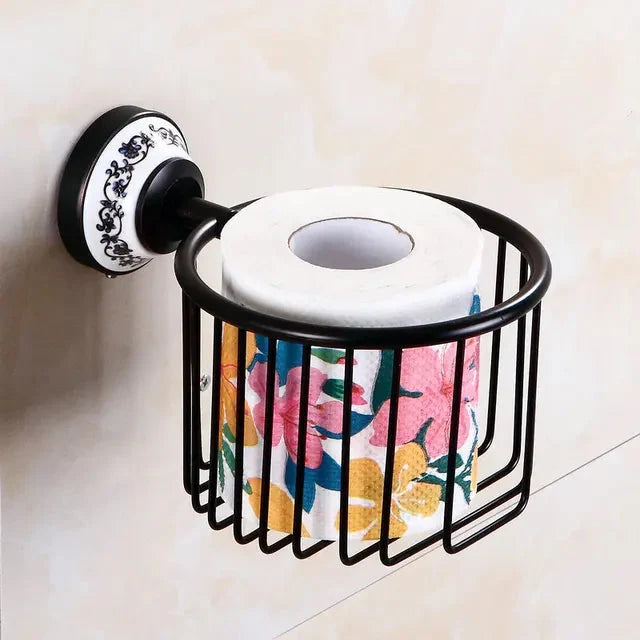 Accessori da Bagno in Bronzo Nero Opaco Spazzolato, Mensola per Asciugamani, Barra per Asciugamani