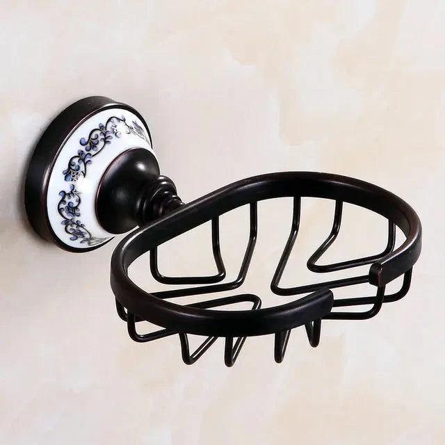 Accessori da Bagno in Bronzo Nero Opaco Spazzolato, Mensola per Asciugamani, Barra per Asciugamani