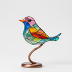 Decorazione da Finestra con Uccelli Colorati Stile Artistico per la Casa
