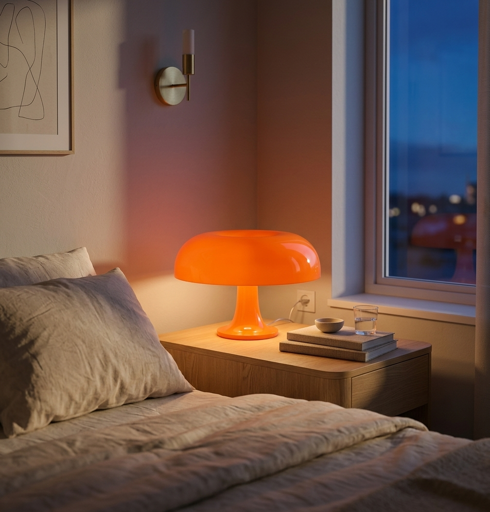 Lampada da Tavolo Fungo LED Design Moderno Decorativa