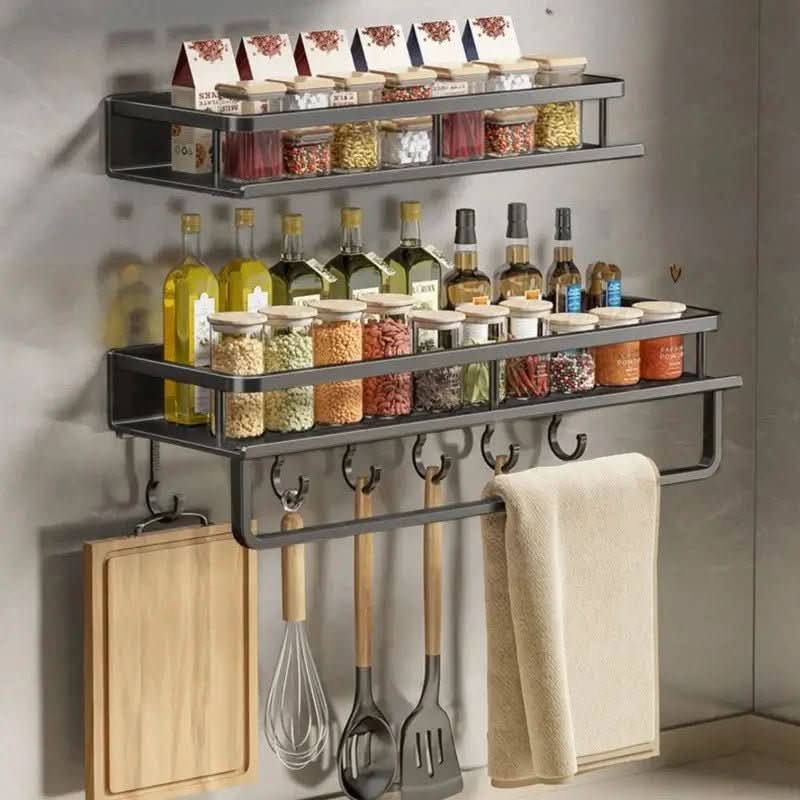 ORGANIX RACK – Mensola da Cucina a Muro con Barra per Utensili