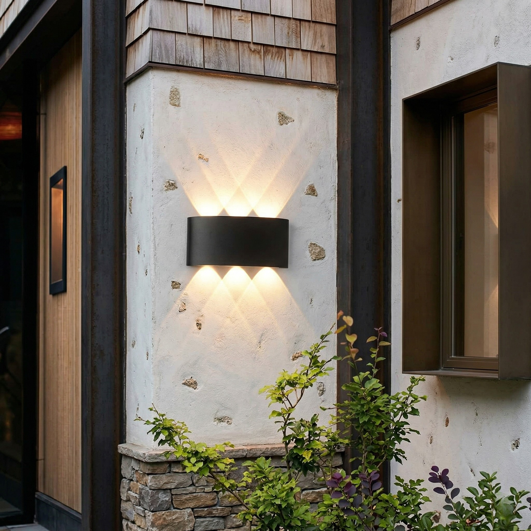 Applique LED da Esterno Impermeabile in Alluminio Design Moderno per Giardino e Ingresso