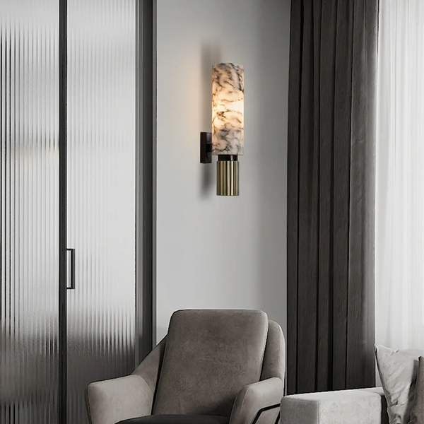 Lampada da Parete in Marmo di Lusso per Casa