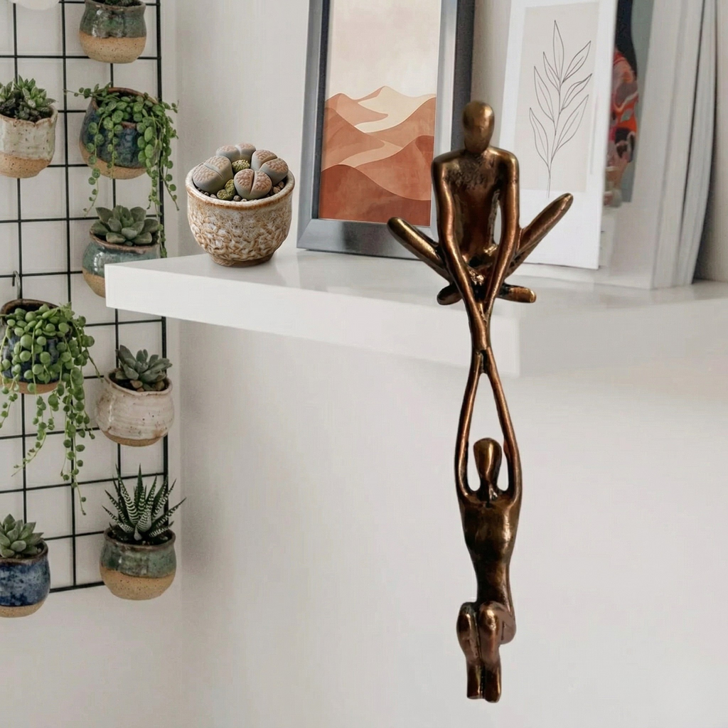 Statua Decorativa Coppia Astratta Amore e Forza Idea Regalo