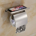 Portarotolo in Acciaio Inossidabile con Ripiano per Smartphone