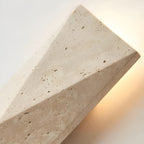 Lampada da parete in Travertino – Elegante lampada in pietra naturale per soggiorno o corridoio