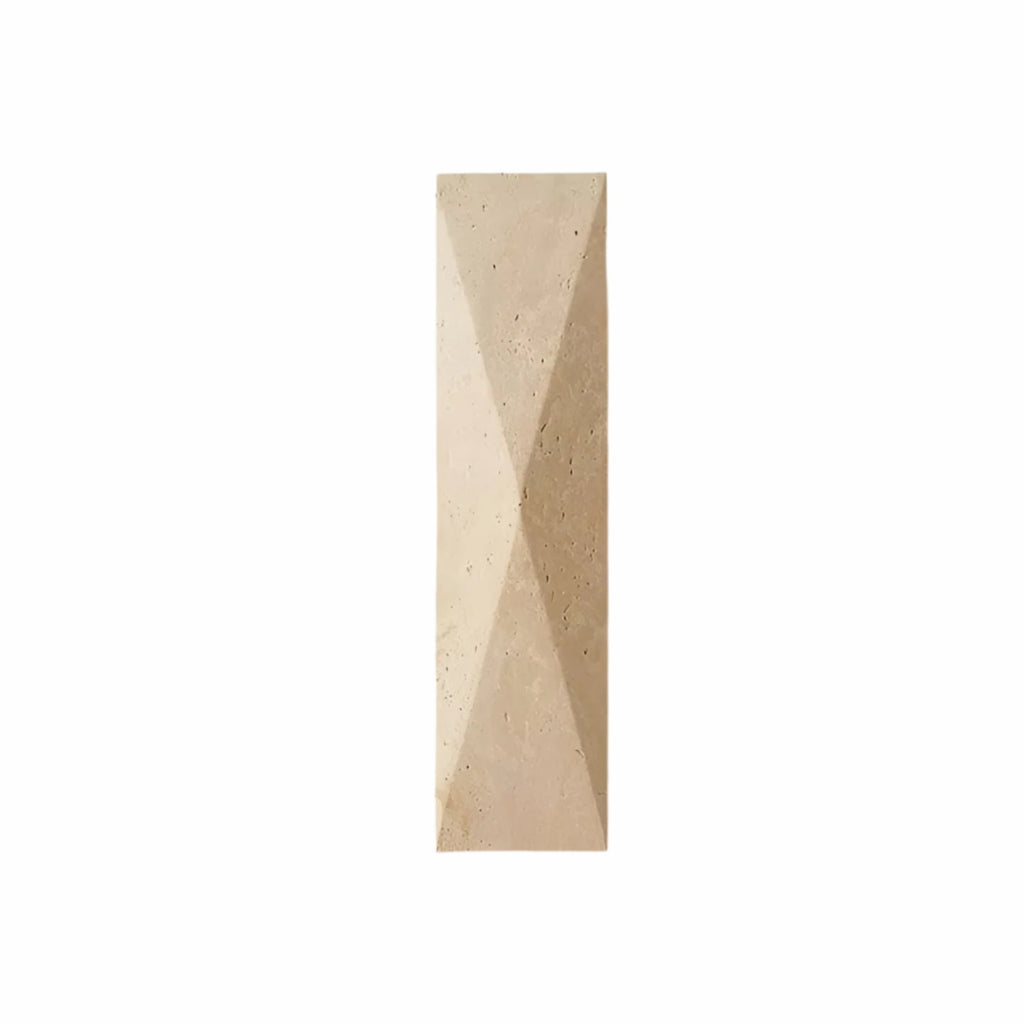 Lampada da parete in Travertino – Elegante lampada in pietra naturale per soggiorno o corridoio