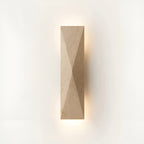 Lampada da parete in Travertino – Elegante lampada in pietra naturale per soggiorno o corridoio