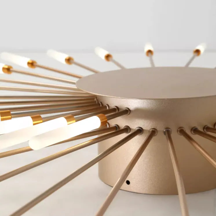 Wesley Flush-Mount Ceiling Light Fuochi d'Artificio, Nero/Oro