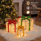 Illuminazione Natalizia LED in Scatole Regalo – Set di Decorazioni Natalizie Illuminato