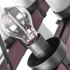 Lampadario in Legno a 8 Luci Stile Rustico