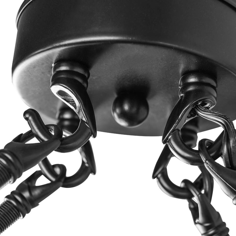Lampadario in Legno a 8 Luci Stile Rustico