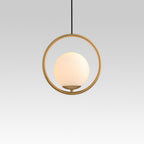 Lampada a sospensione contemporanea con globo singolo