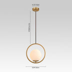 Lampada a sospensione contemporanea con globo singolo