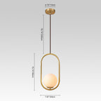 Lampada a sospensione contemporanea con globo singolo