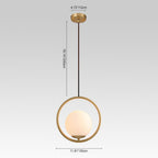 Lampada a sospensione contemporanea con globo singolo