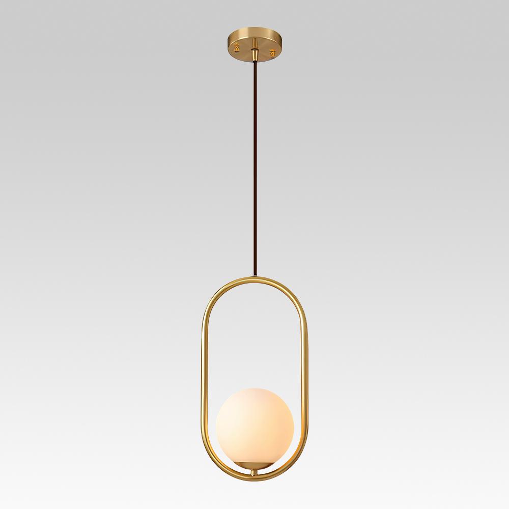 Lampada a sospensione contemporanea con globo singolo