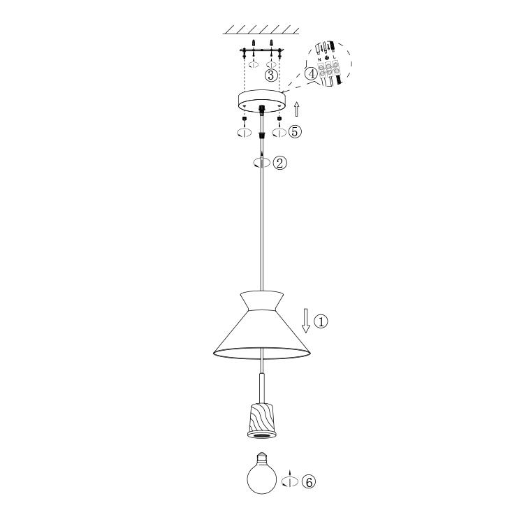 Moderna Lampada a Sospensione a Cupola per Cucina