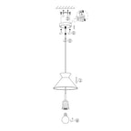 Moderna Lampada a Sospensione a Cupola per Cucina