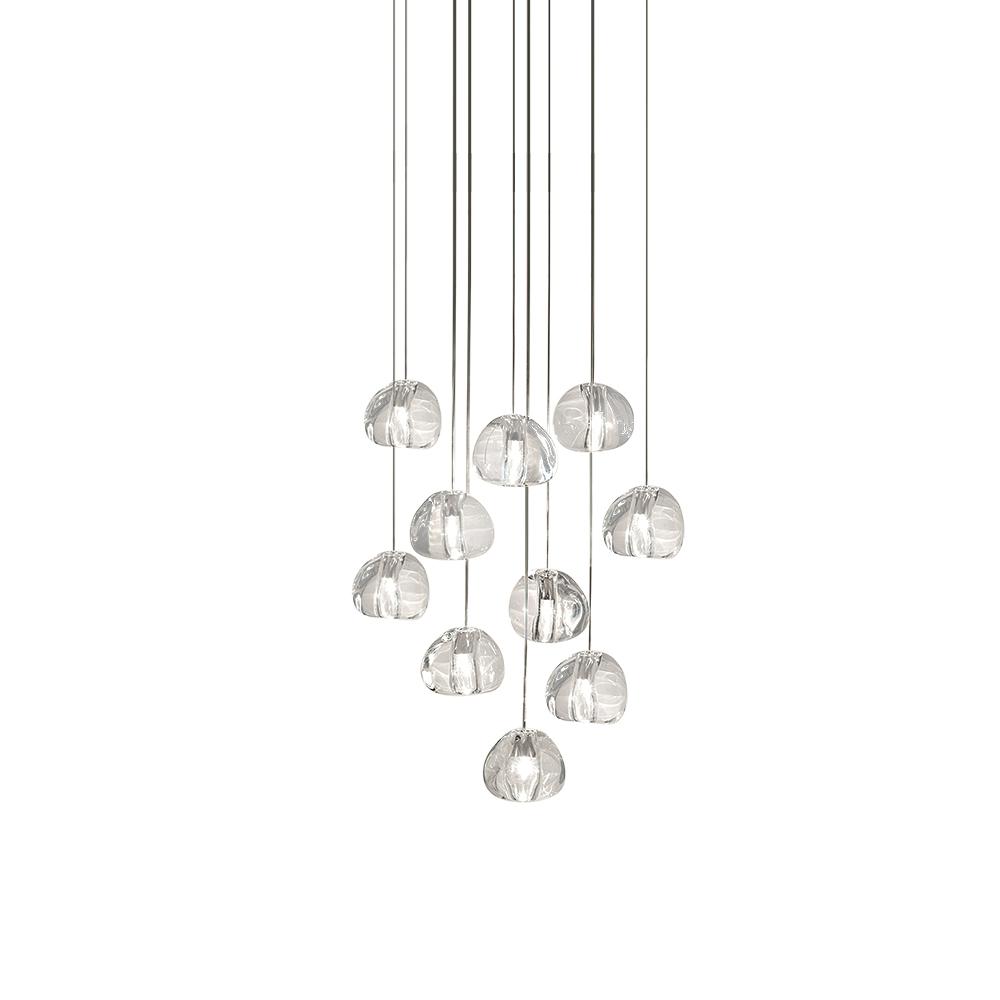 Lampade a Pendente Cluster di Cristallo Cascata Contemporanea