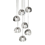 Lampade a Pendente Cluster di Cristallo Cascata Contemporanea