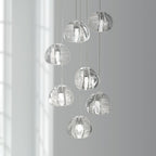Lampade a Pendente Cluster di Cristallo Cascata Contemporanea