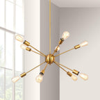 Lampadario Sputnik 10 Luci Mid-Century