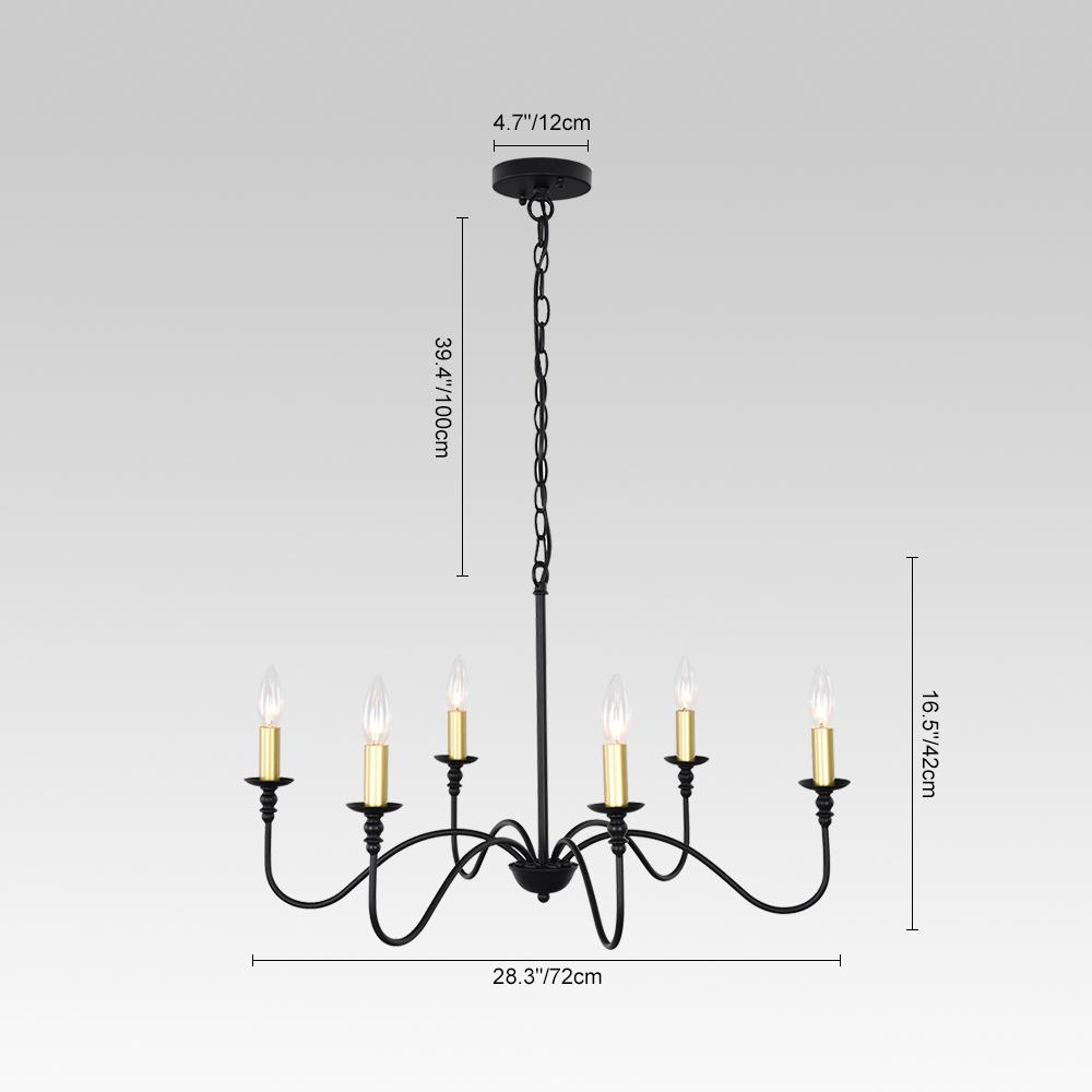 Candelabro Classico Tradizionale a 6 Luci