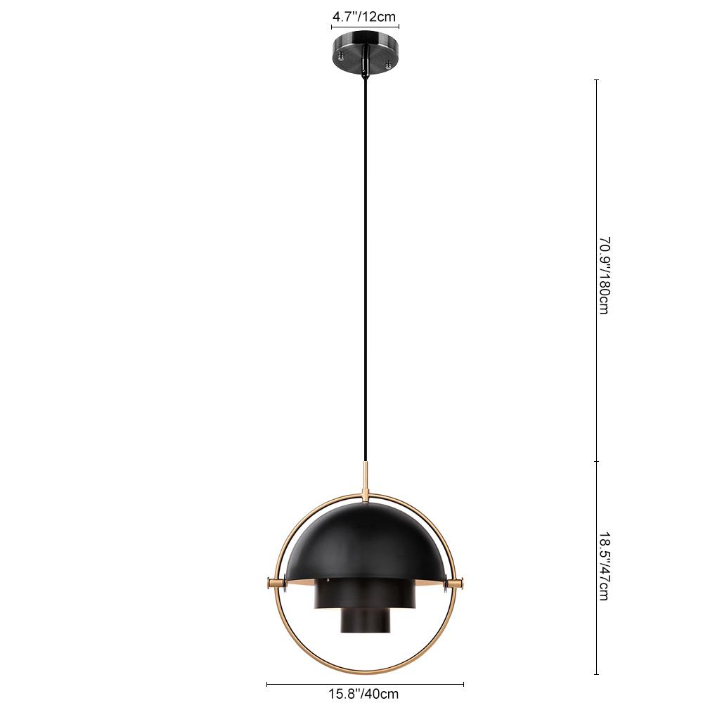 Moderna Lampada a Sospensione in Metallo con 1 Luce a Forma Variabile