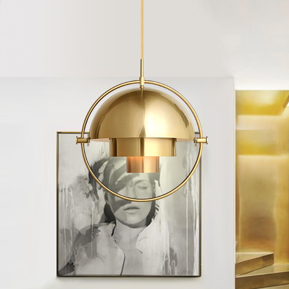 Moderna Lampada a Sospensione in Metallo con 1 Luce a Forma Variabile