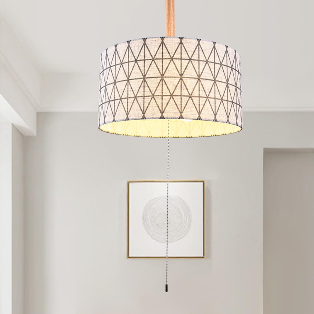 Illuminazione a sospensione a tamburo con motivo moderno in diamante