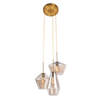 Lampade a sospensione moderne con paralumi geometrici in vetro trasparente