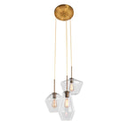 Lampade a sospensione moderne con paralumi geometrici in vetro trasparente