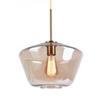 Lampade a sospensione moderne con paralumi geometrici in vetro trasparente