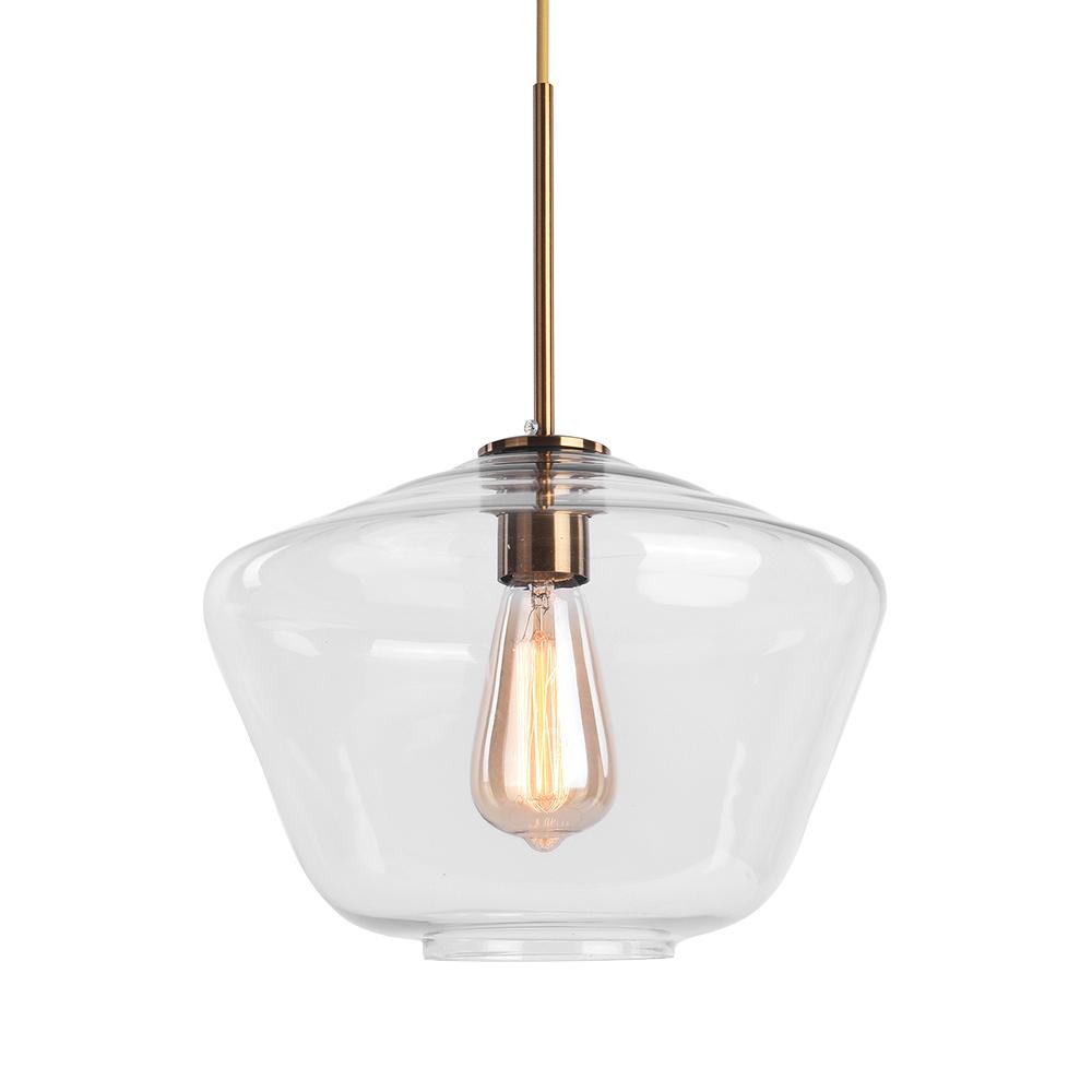 Lampade a sospensione moderne con paralumi geometrici in vetro trasparente