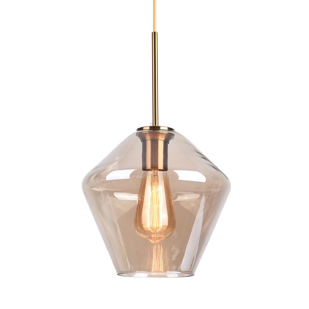 Lampade a sospensione moderne con paralumi geometrici in vetro trasparente