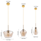 Lampade a sospensione moderne con paralumi geometrici in vetro trasparente