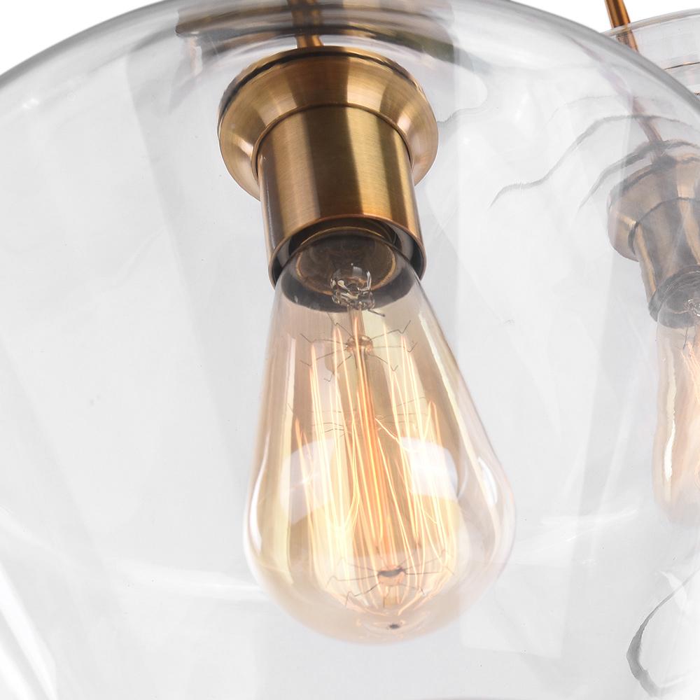 Lampade a sospensione moderne con paralumi geometrici in vetro trasparente