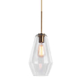 Lampade a sospensione moderne con paralumi geometrici in vetro trasparente