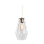 Lampade a sospensione moderne con paralumi geometrici in vetro trasparente