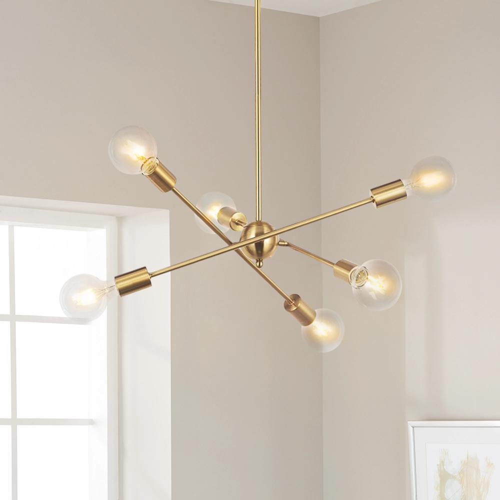 Luce Sputnik Moderno Mid-Century a 6 Luci