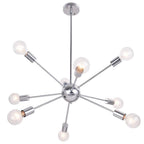 Moderno Lampadario Sputnik a 9 Luci in Stile Mid-Century