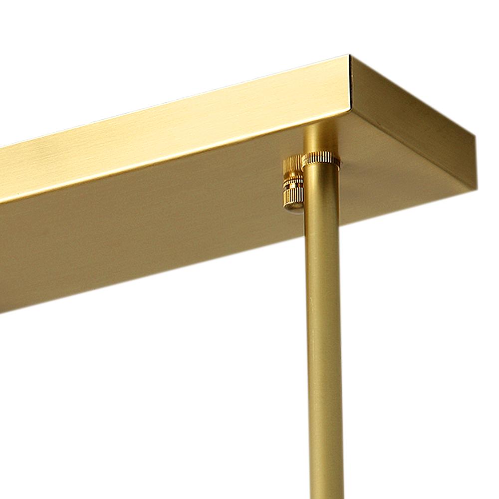 Lampadario Lineare in Vetro a Globo Stile Mid-Century Moderno