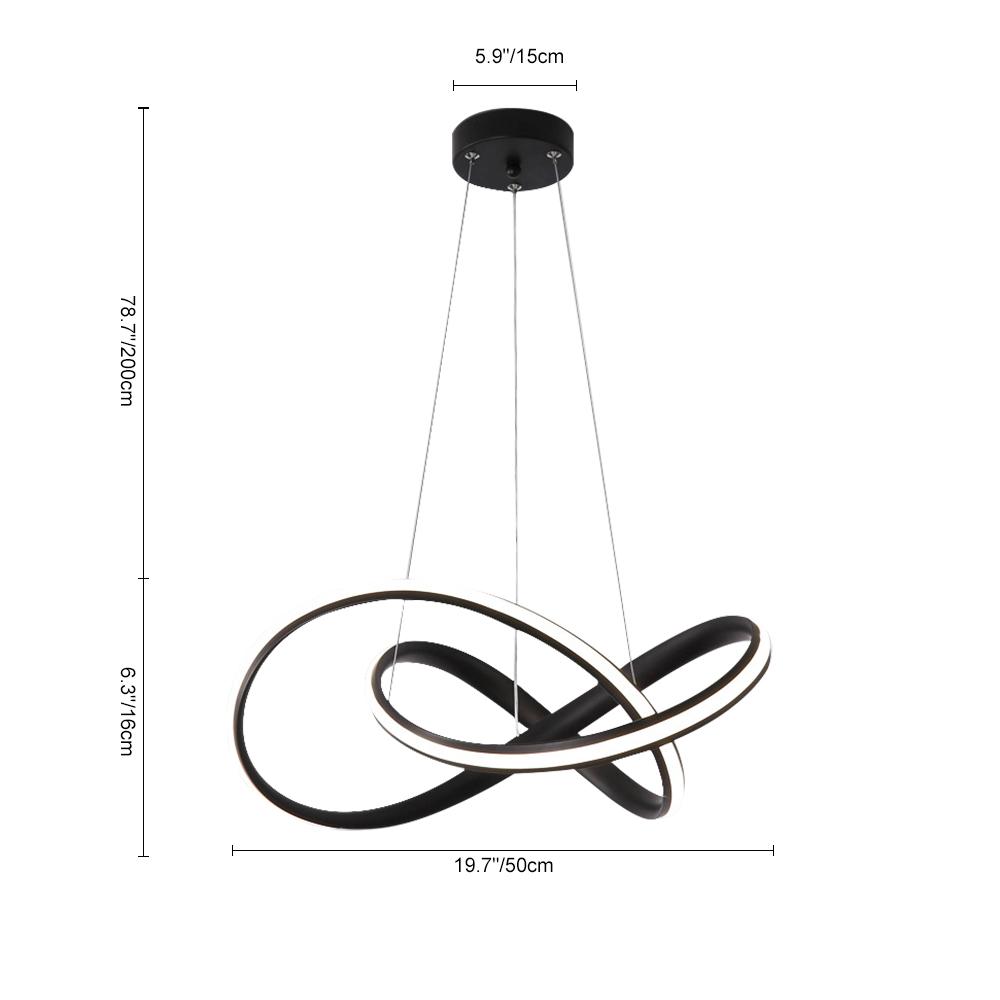 Lampade a sospensione a LED con design moderno e attorcigliato