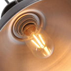 Industrial 1-Light Pot Lid Dome Pendant