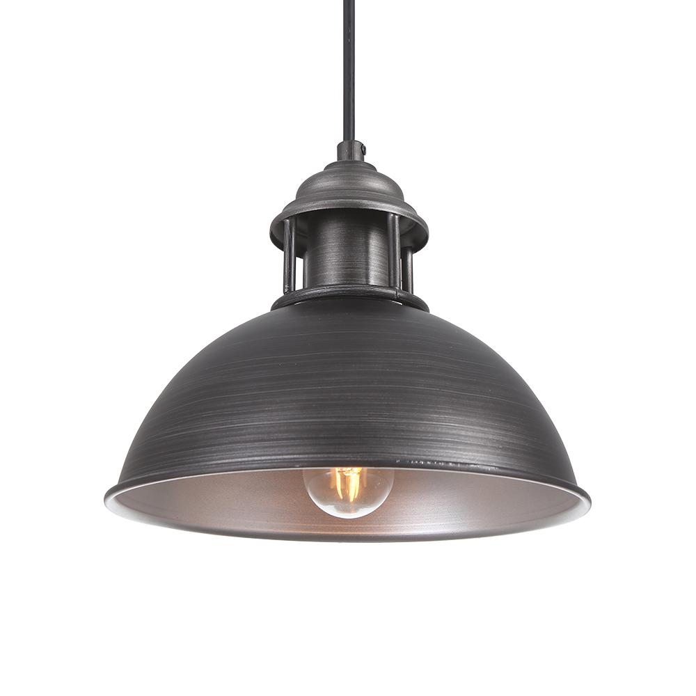 Industrial 1-Light Pot Lid Dome Pendant