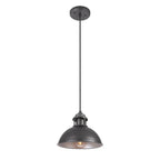Industrial 1-Light Pot Lid Dome Pendant