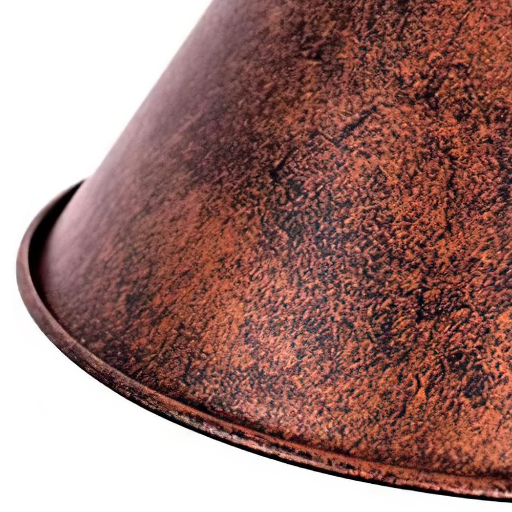 Lampada a sospensione singola rustica in rame