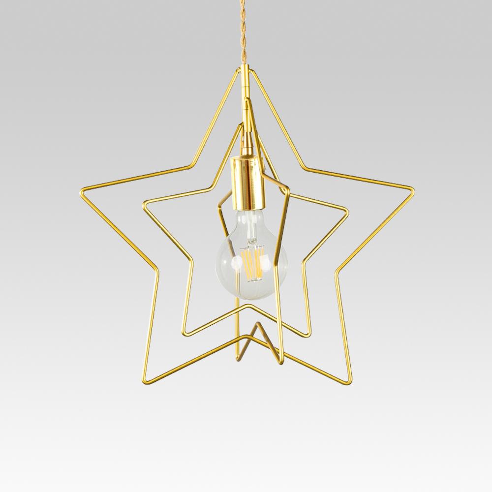 Lampada a Sospensione Geometrica a Stella Singola